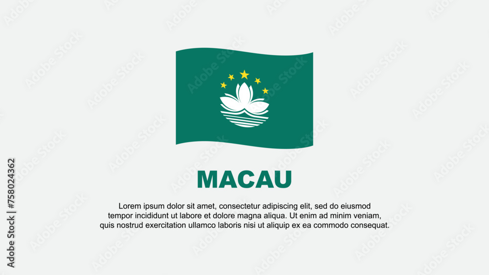 Macau Flag Abstract Background Design Template. Macau Independence Day Banner Social Media Vector Illustration. Macau Background Macau Flag Abstract Background Design Template. Macau Independence Day Banner Social Media Vector Illustration. Macau Background