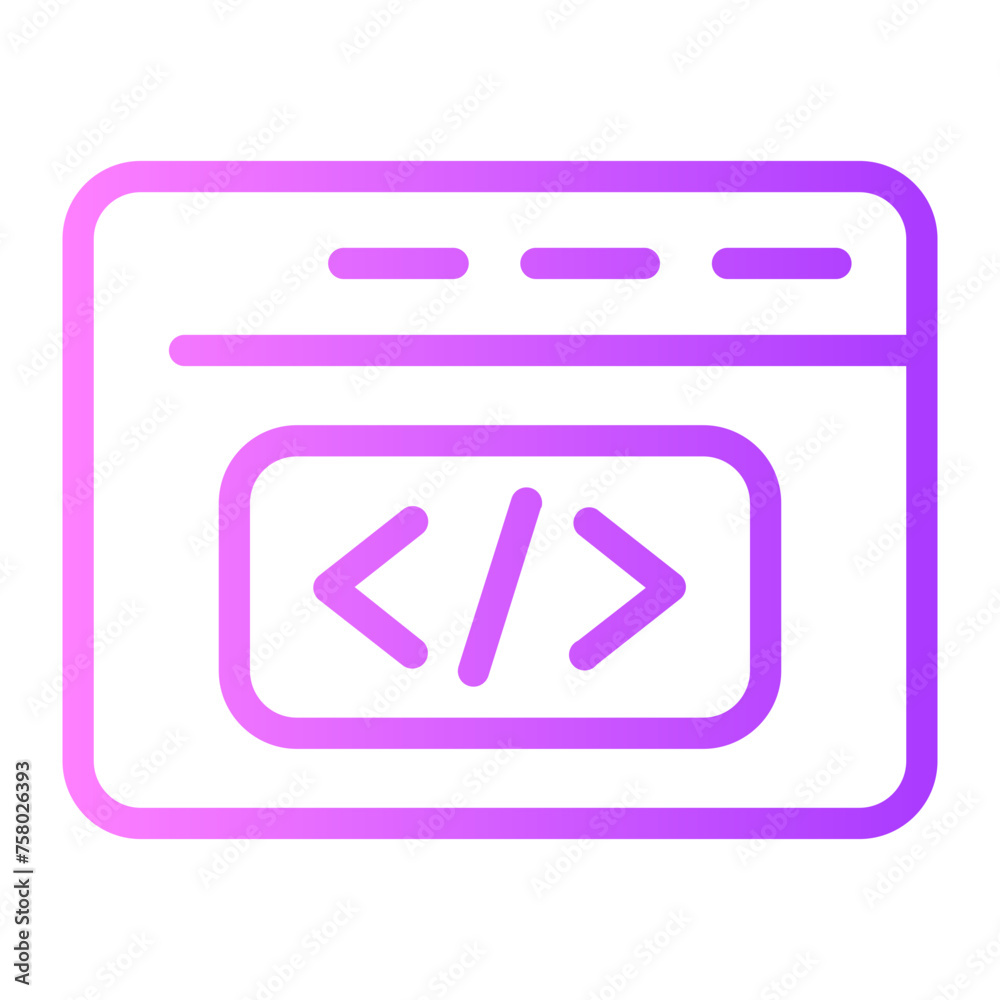 coding gradient icon coding gradient icon