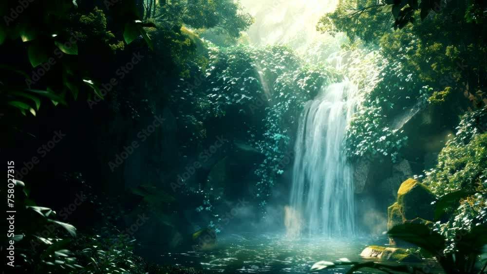 Nature's Symphony: The Melody of the Waterfall Nature's Symphony: The Melody of the Waterfall