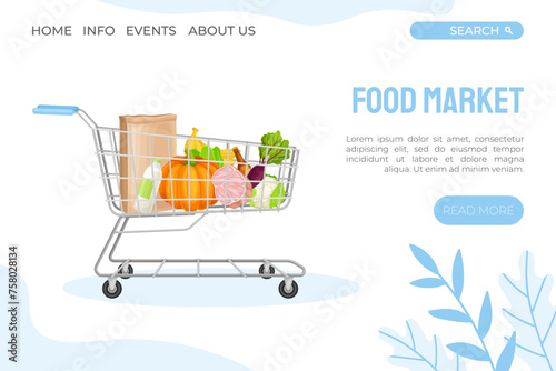 Online Food Delivery Service Banner Design Vector Template photo