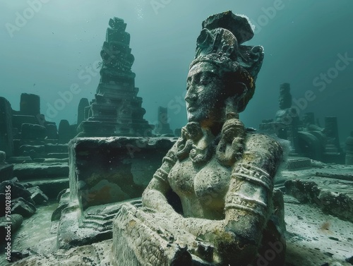 An underwater archaeology expedition discovering lost cities and civilizations beneath the sea