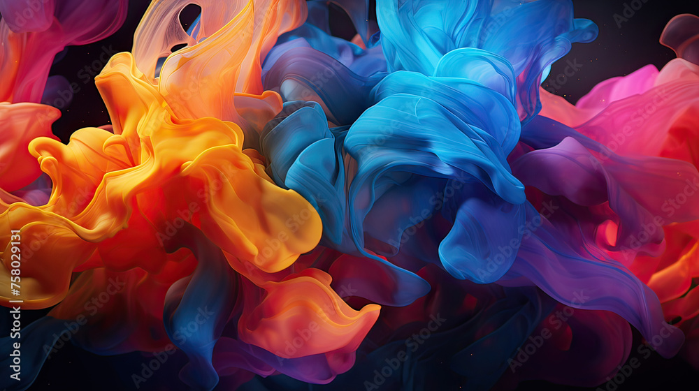 Energetic Pops of Color Symphony Background Ai Generative Energetic Pops of Color Symphony Background Ai Generative