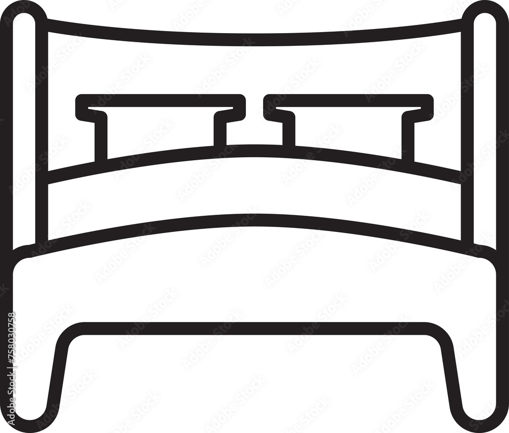 Bed Line Icon Bed Line Icon