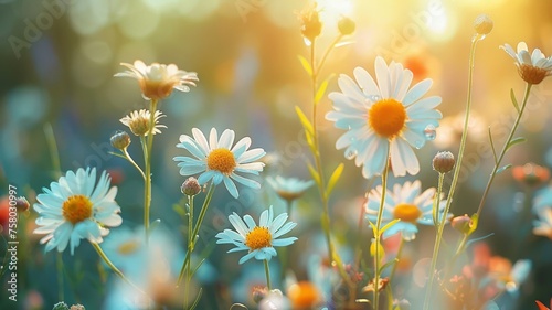 Wildflowers swaying in a gentle breeze © Putra