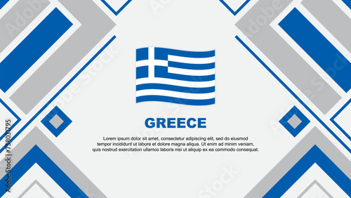 Greece Flag Abstract Background Design Template. Greece Independence Day Banner Wallpaper Vector Illustration. Greece Flag