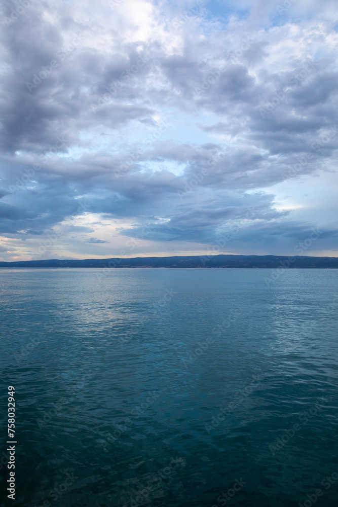 August, 2022 - Croatia - The Blue Sea and the beaches of the Dalmatian coast in Croatia, Europe