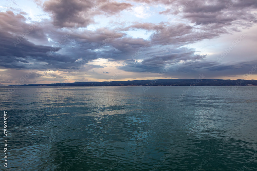 August, 2022 - Croatia - The Blue Sea and the beaches of the Dalmatian coast in Croatia, Europe