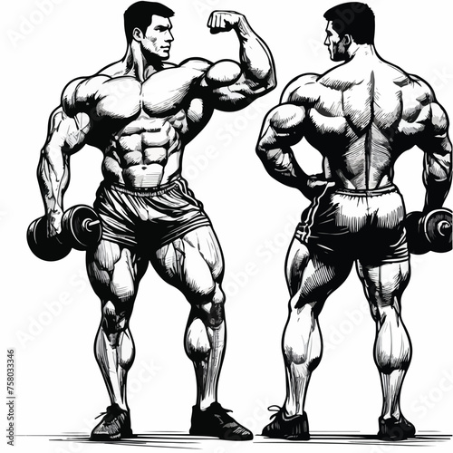 Bodybuilding fitness man training 