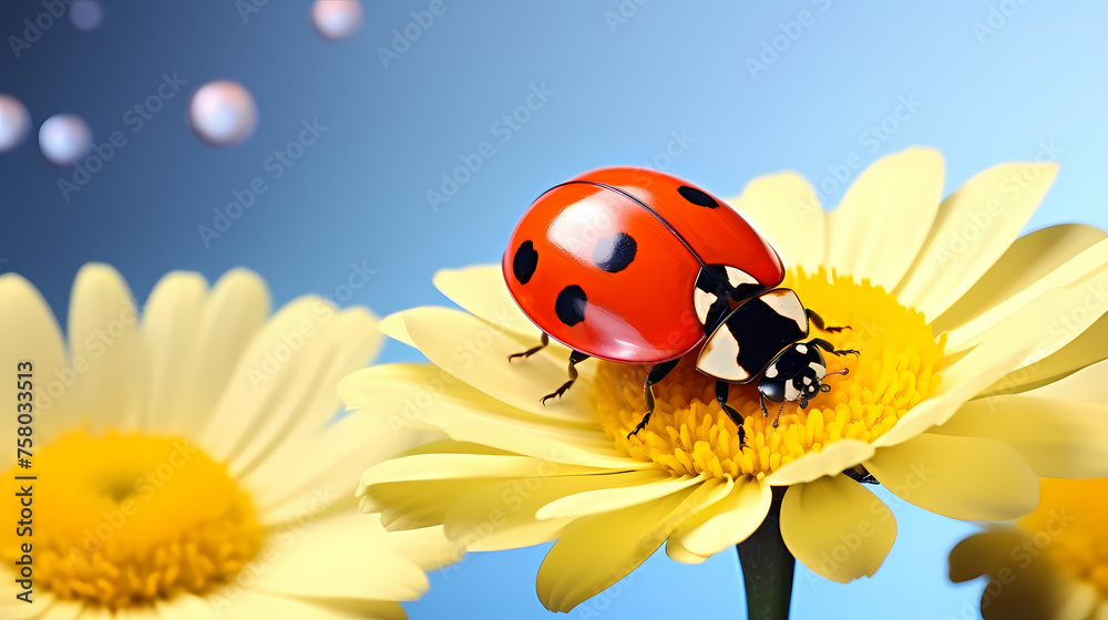 A ladybug on the background A ladybug on the background