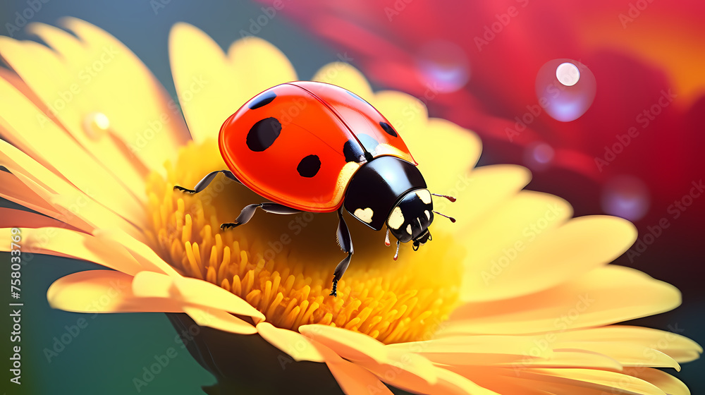 A ladybug on the background A ladybug on the background