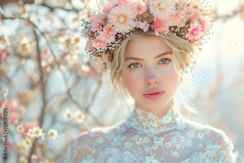 Bride to be in Spring - Daisies Crown Tiara