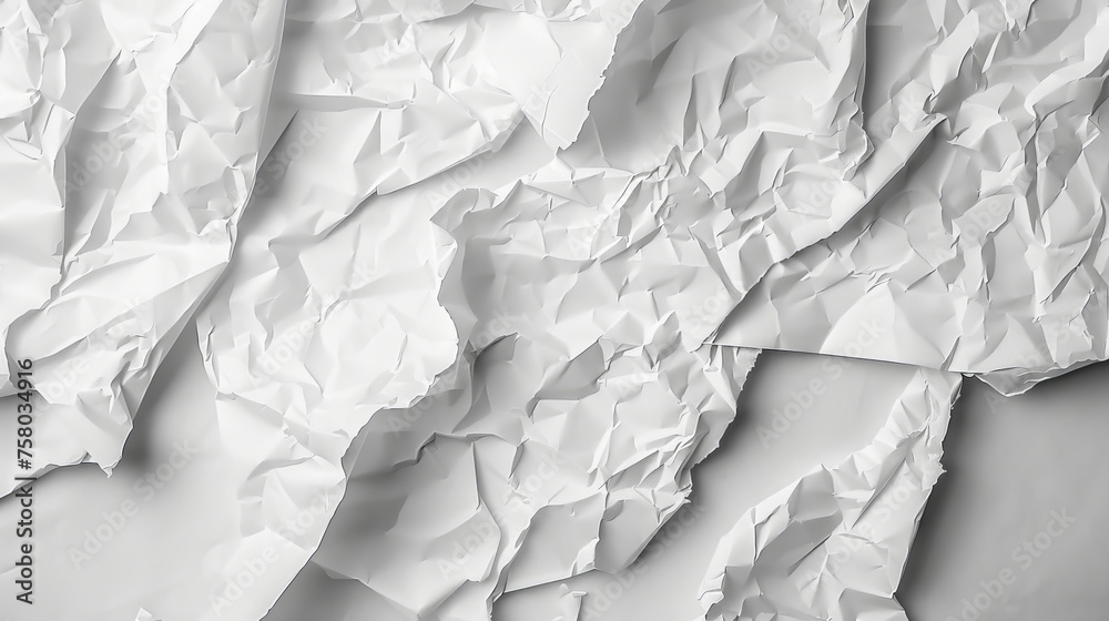Crumpled white paper texture Crumpled white paper texture