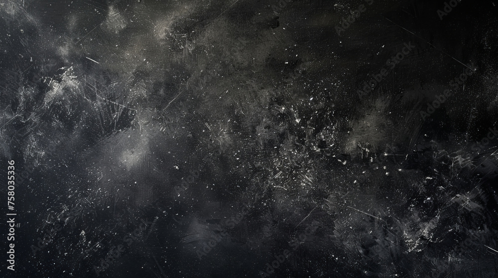 Dust texture and scratches on dark black background