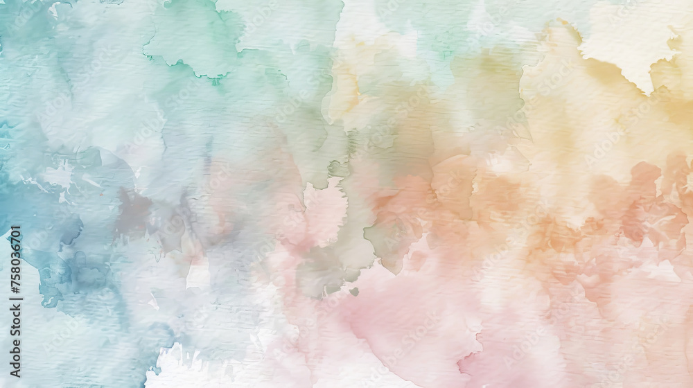 Soft watercolor textured background in pastel tones