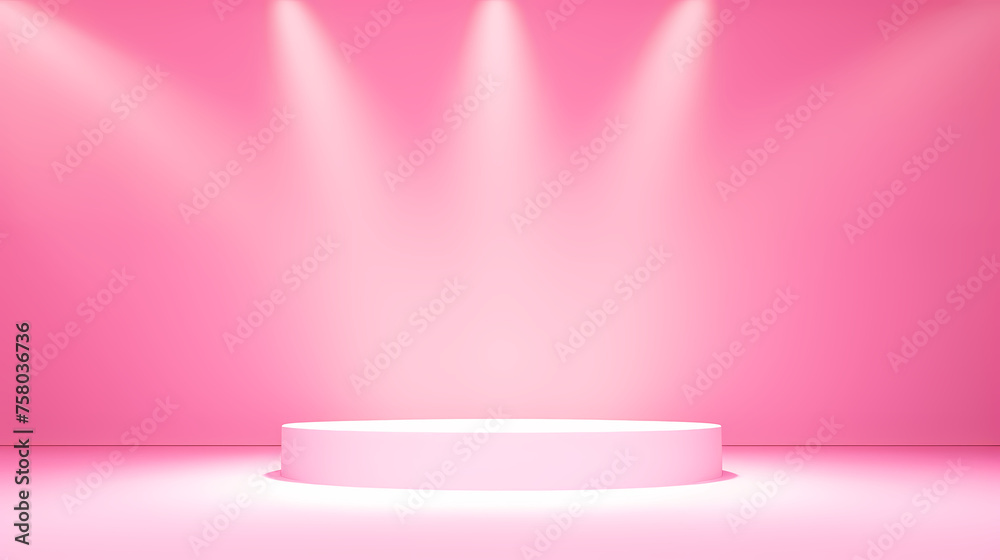 Light trails on podium, minimal abstract product placement background Light trails on podium, minimal abstract product placement background
