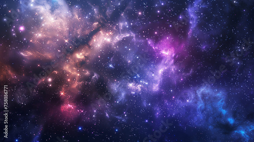 Wallpaper Mural Star clusters shining into deep space. Fragment of Universe Torontodigital.ca