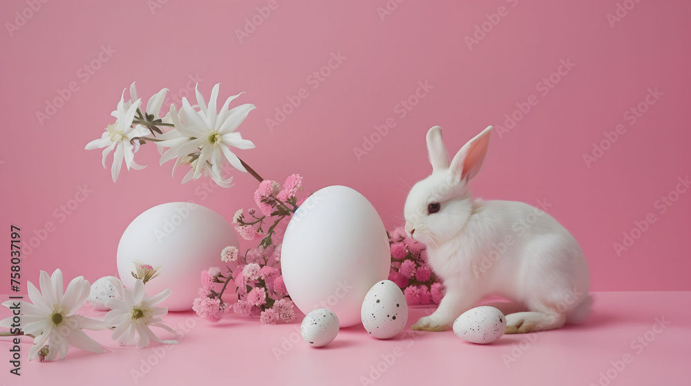 easter bunny and easter eggs easter bunny and easter eggs
