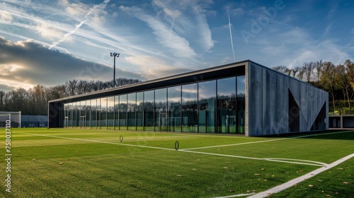 State-of-the-Art Soccer Training Facility Shines under a Sunlit Sky
