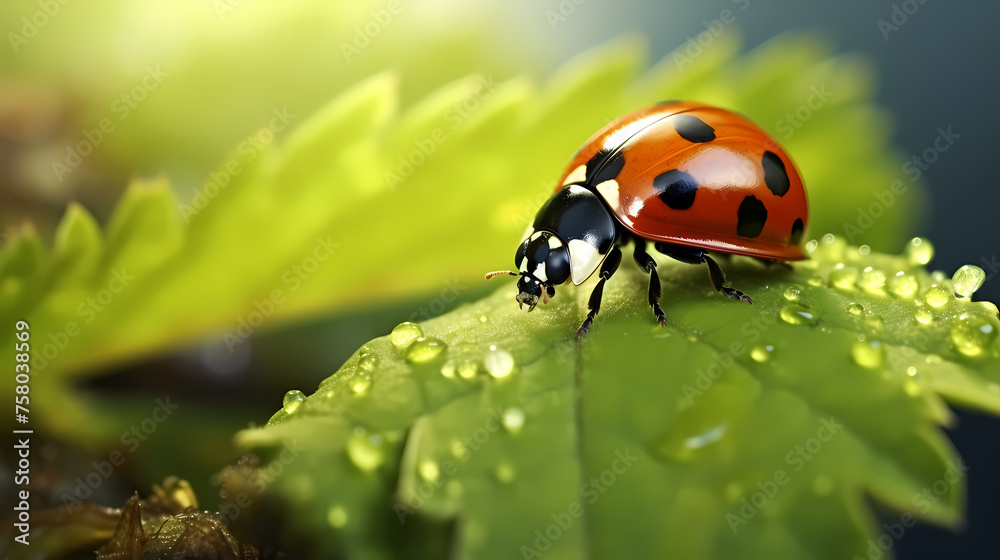 A ladybug on the background