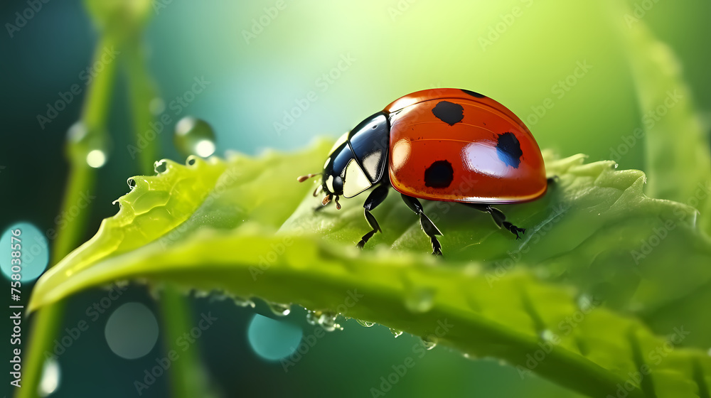 A ladybug on the background