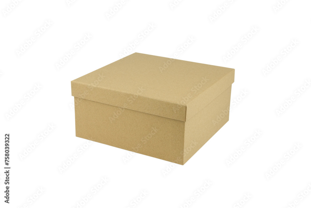 Closed cardboard box isolated on white background Closed cardboard box isolated on white background