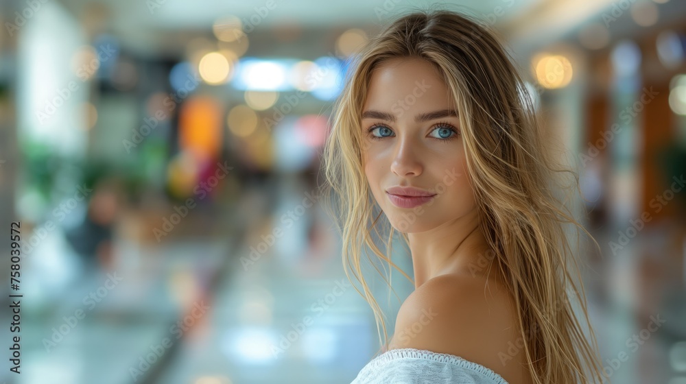 A woman wearing a white top poses for a picture. A woman wearing a white top poses for a picture.