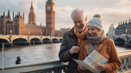 I wish a couple in love travelling around London with a map. © Alina Zavhorodnii