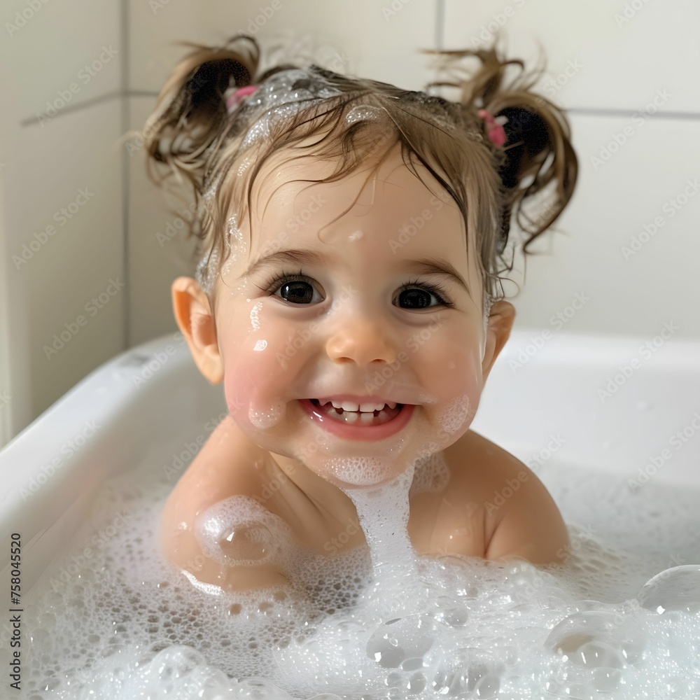 Joyful toddler with chubby cheeks Joyful toddler with chubby cheeks