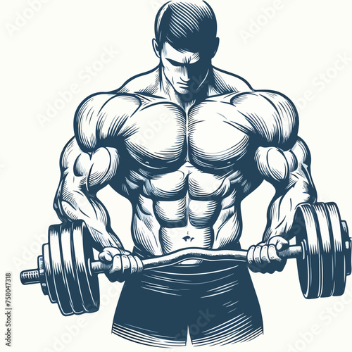 man lifting weights bodybuilding fitness 