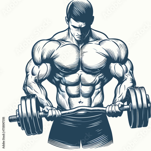 man lifting weights bodybuilding  fitness 