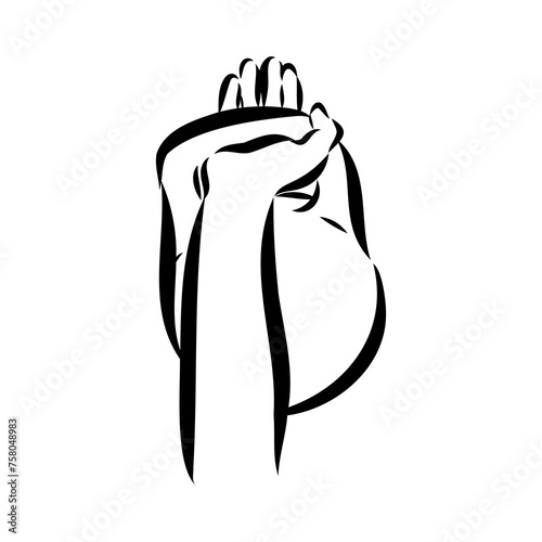 Kettlebell vector sketch icon isolated on background. Hand drawn Kettlebell icon.