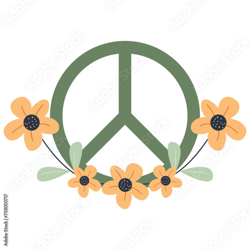 Peace Element With Floral