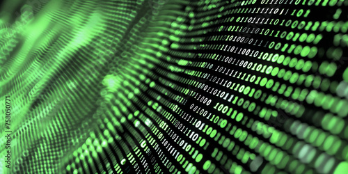 An abstract view of a computer matrix code. 