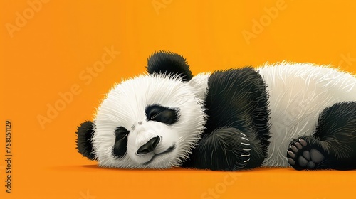 Greeting Card and Banner Design for Social Media or Educational Purposes of National Panda Day Background