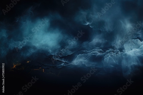 Dark blue abstract smooth with black vignette studio well used as a background  generative IA