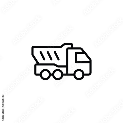 dump truck icon vector
