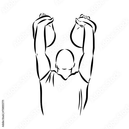 Kettlebell vector sketch icon isolated on background. Hand drawn Kettlebell icon.