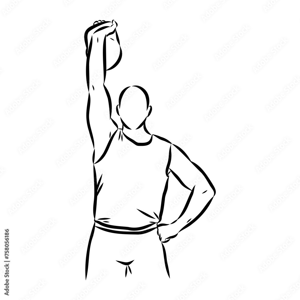 Kettlebell vector sketch icon isolated on background. Hand drawn Kettlebell icon. Kettlebell vector sketch icon isolated on background. Hand drawn Kettlebell icon.