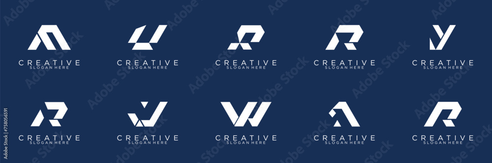 abstract initial letter logo design abstract initial letter logo design