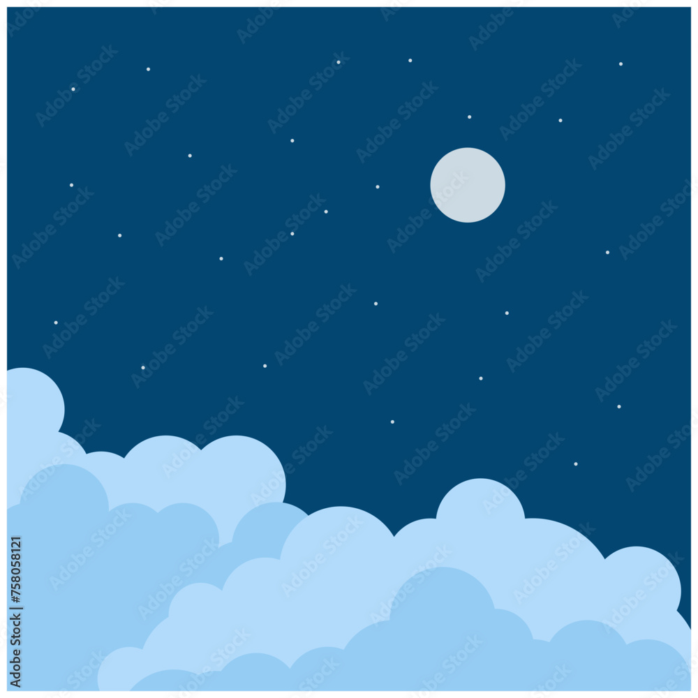 Flat Sky Illustration