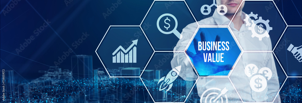 Fototapeta premium Business growth concept. Business, technology concept.