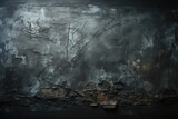 Black wall texture with rough background, dark concrete floor, generative IA