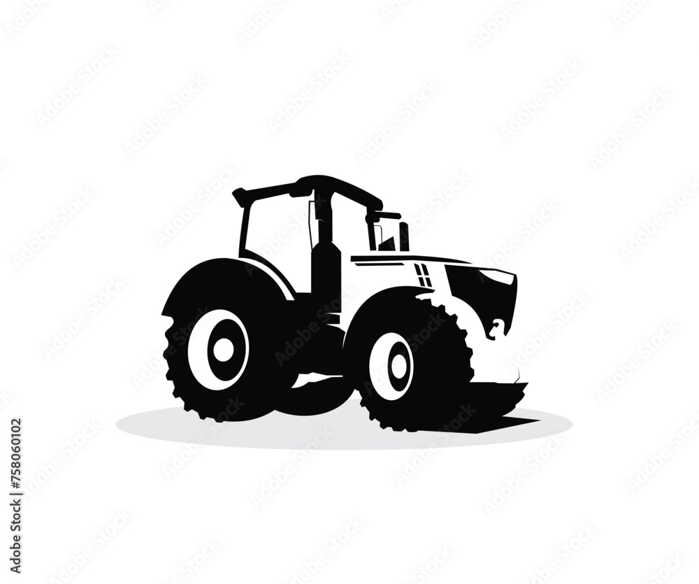Tractor Silhouette Design Logo Tractor Silhouette Design Logo
