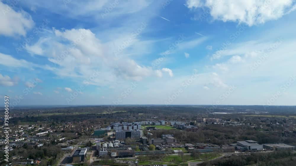 Central Hatfield City and Downtown of Hertfordshire, England, United Kingdom. Central Hatfield City and Downtown of Hertfordshire, England, United Kingdom.