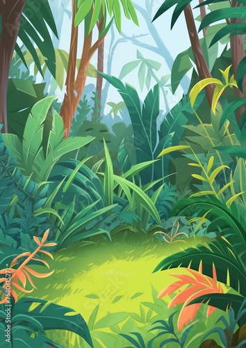 Illustration of Background Jungle