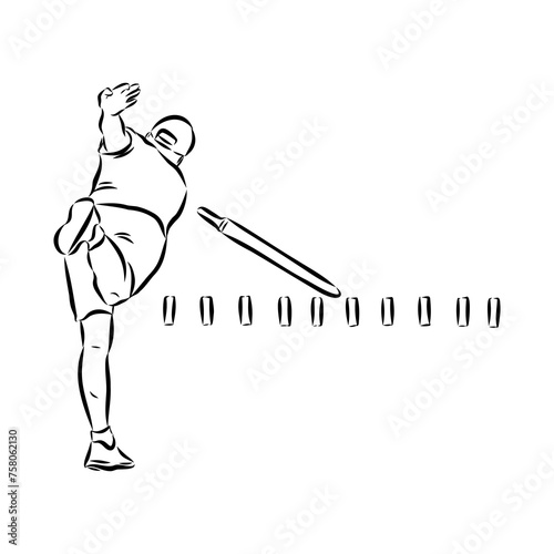 play skittles game Vector Template for poster of Sport competition or Tournament.