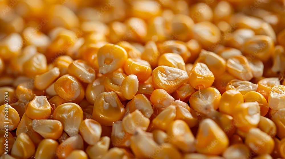 Abundant Yellow Corn Kernels Texture 
