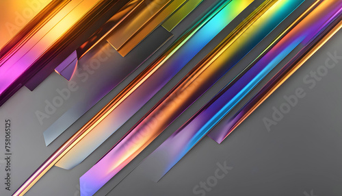Abstract background from a rainbow flow of liquid metal  background for design 