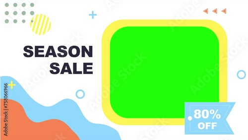 Super promos sur fond vert