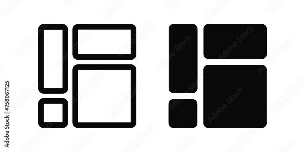 Layout icon. flat illustration of vector icon Layout icon. flat illustration of vector icon